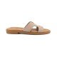 Women Leather Sandals Klimatsakis 37VM, Beige Women Leather Sandals Klimatsakis 37VM, Beige