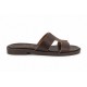 Women Leather Sandals Klimatsakis 37VM, Brown