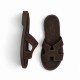 Women Leather Sandals Klimatsakis 37VM Suede, Brown