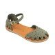 Women Leather Sandals Klimatsakis 701 Bebe, Green Women Leather Sandals Klimatsakis 701 Bebe, Green