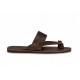Men Leather Sandals Klimatsakis 201, Dark Brown Men Leather Sandals Klimatsakis 201, Dark Brown
