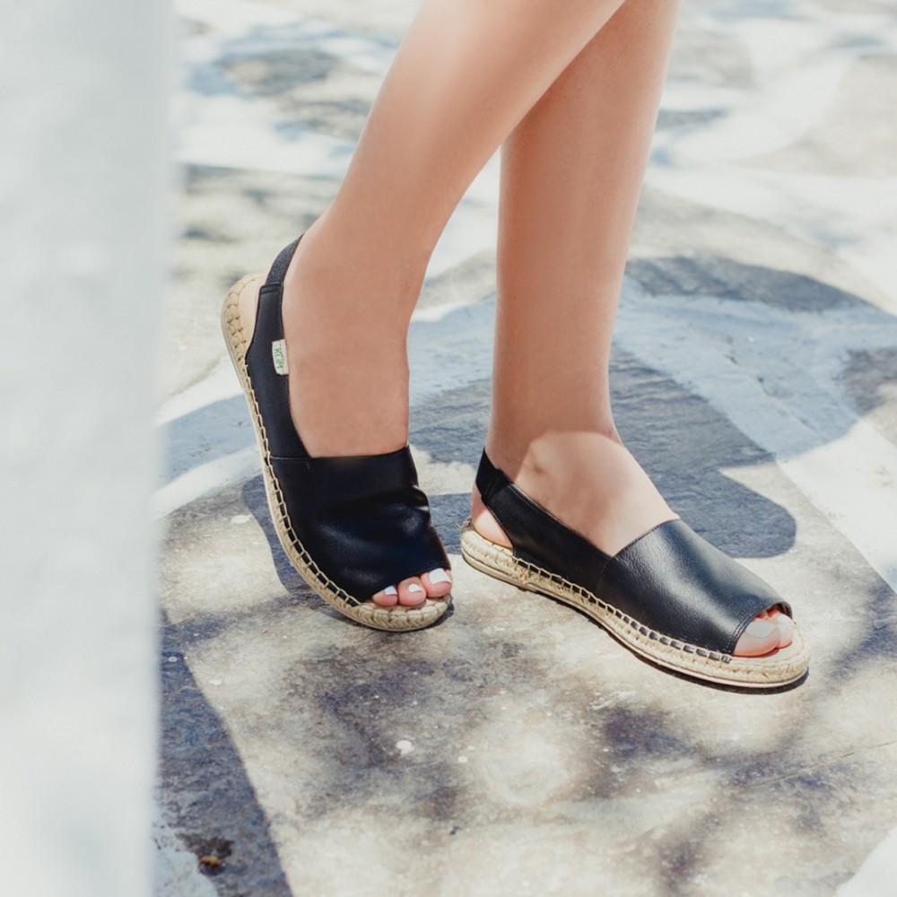  Women Leather Espadrilles E2 Klimatsakis, White