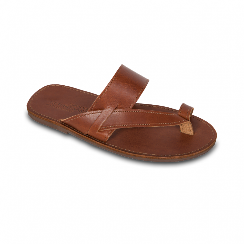 Men Leather Sandals Klimatsakis 201, Brown Men Leather Sandals Klimatsakis 201, Brown