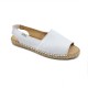  Women Leather Espadrilles E2 Klimatsakis, White