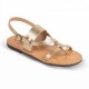Women Leather Sandals Kouros 55, Gold Women Leather Sandals Kouros 55, Gold