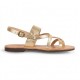 Women Leather Sandals Kouros 55, Gold Women Leather Sandals Kouros 55, Gold