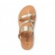 Women Leather Sandals Kouros 55, Gold Women Leather Sandals Kouros 55, Gold