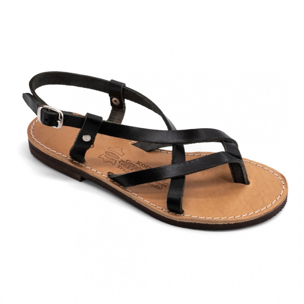 Women Leather Sandals Kouros 14/8, Black