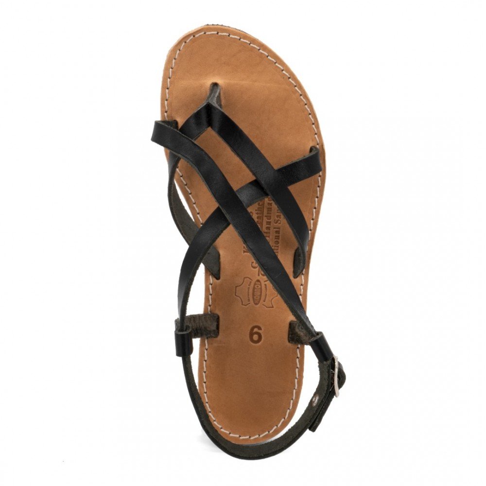 Women Leather Sandals Kouros 14/8, Black