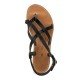 Women Leather Sandals Kouros 14/8, Black