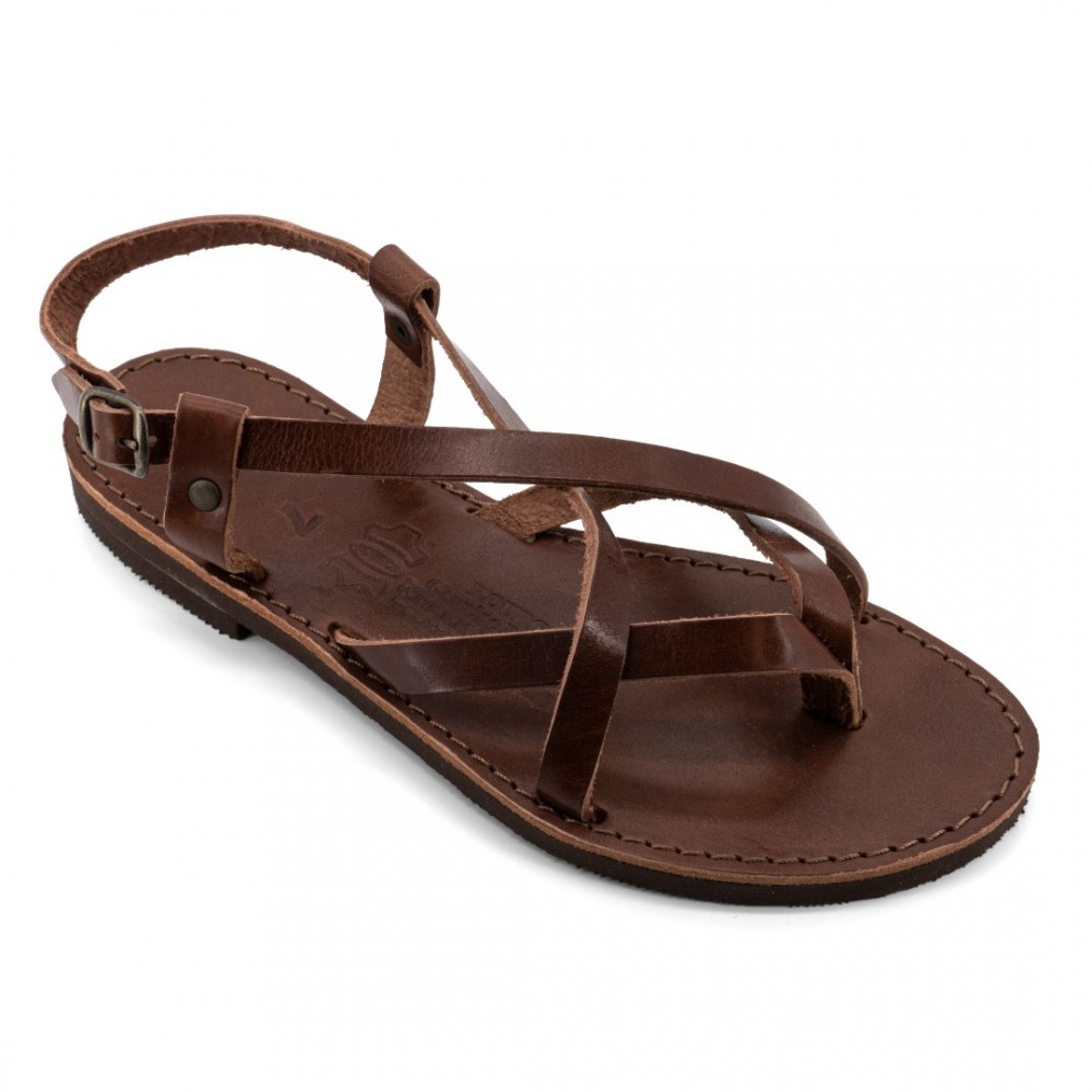 Women Leather Sandals Kouros 14/8, Brown Women Leather Sandals Kouros 14/8, Brown