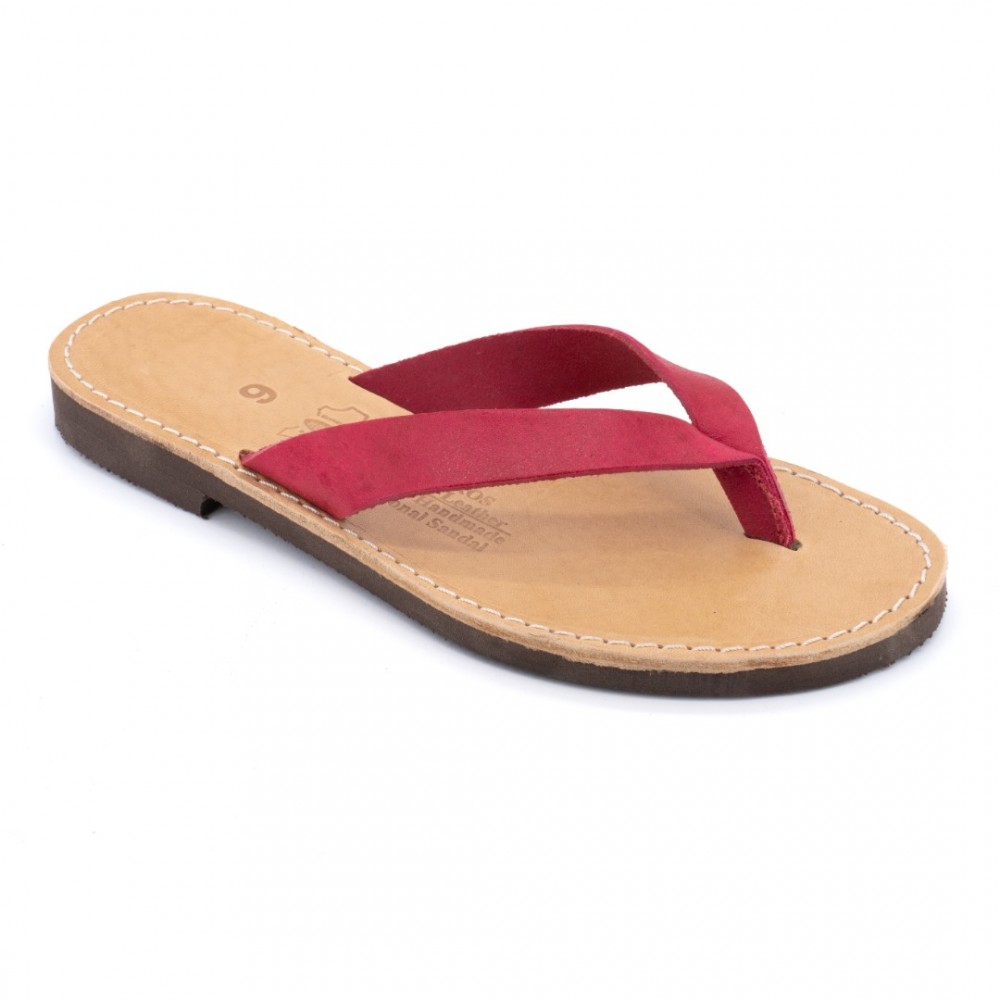 Women Leather Sandals Kouros 16, Fuchsia