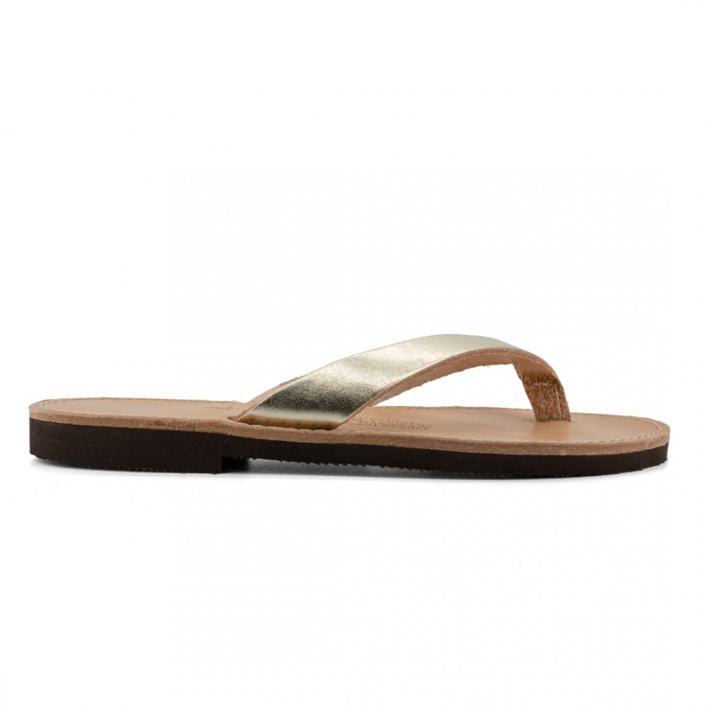 Women Leather Sandals Kouros 16, Gold