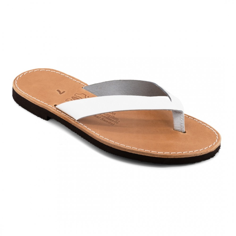 Women Leather Sandals Kouros 16, White Women Leather Sandals Kouros 16, White