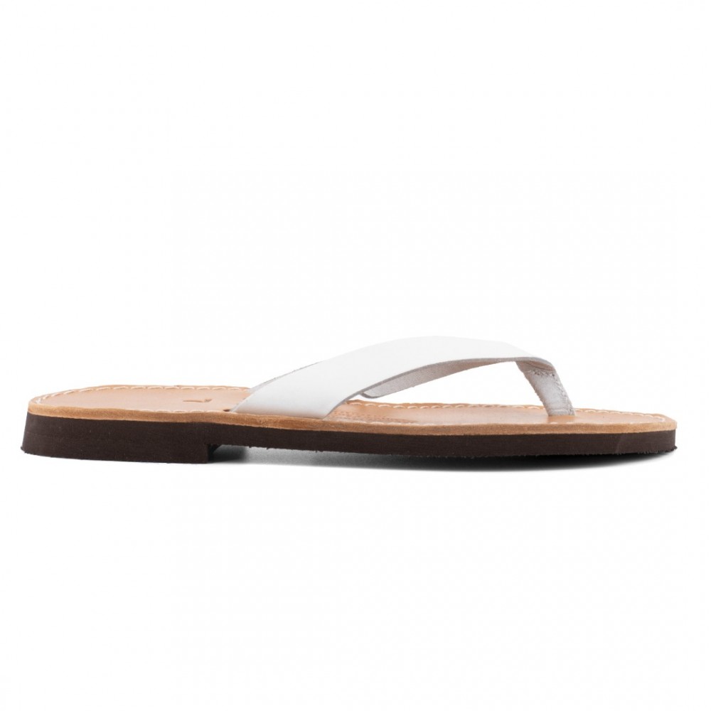Women Leather Sandals Kouros 16, White Women Leather Sandals Kouros 16, White