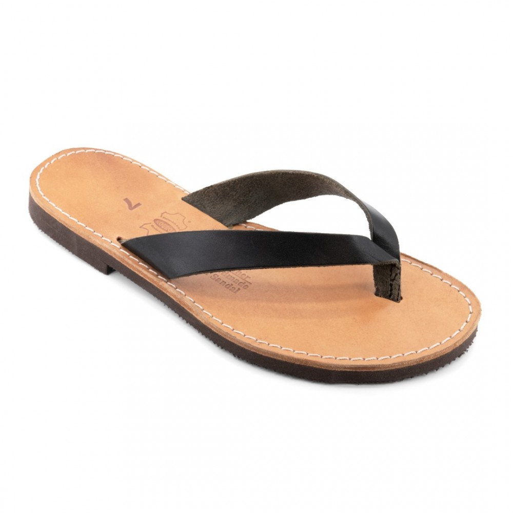 Women Leather Sandals Kouros 16, Black