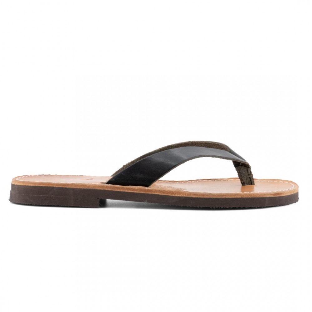 Women Leather Sandals Kouros 16, Black