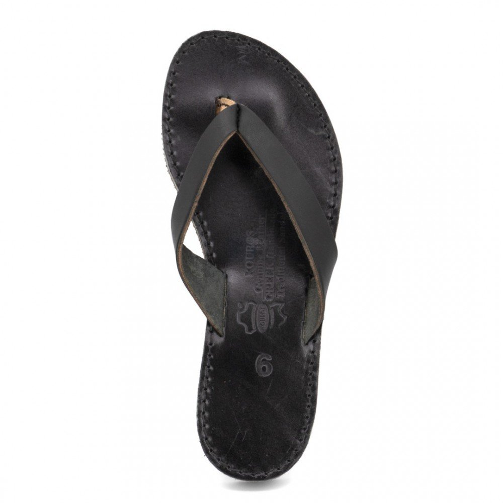 Women Leather Sandals Kouros 16, Black