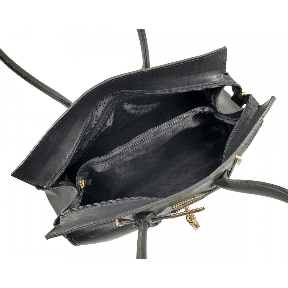 Δερμάτινη Τσάντα Ώμου Κούρος 174, Μαύρο