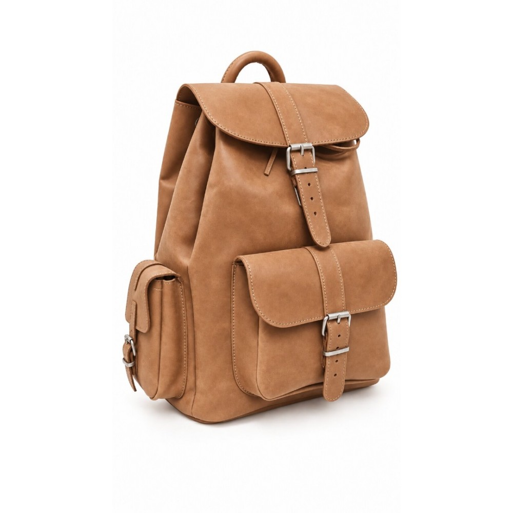 Leather Backpack Kouros 211, Natural