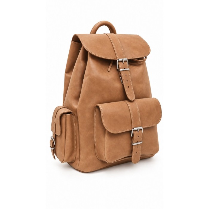 Leather Backpack Kouros 211, Natural