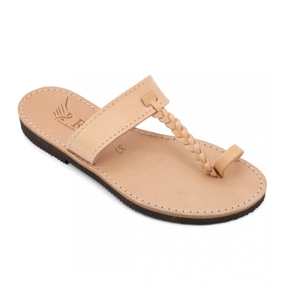 Women Leather Sandals Kouros & Iris 51, Natural Women Leather Sandals Kouros & Iris 51, Natural