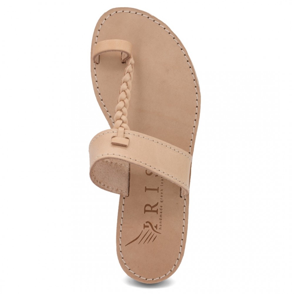 Women Leather Sandals Kouros & Iris 51, Natural Women Leather Sandals Kouros & Iris 51, Natural