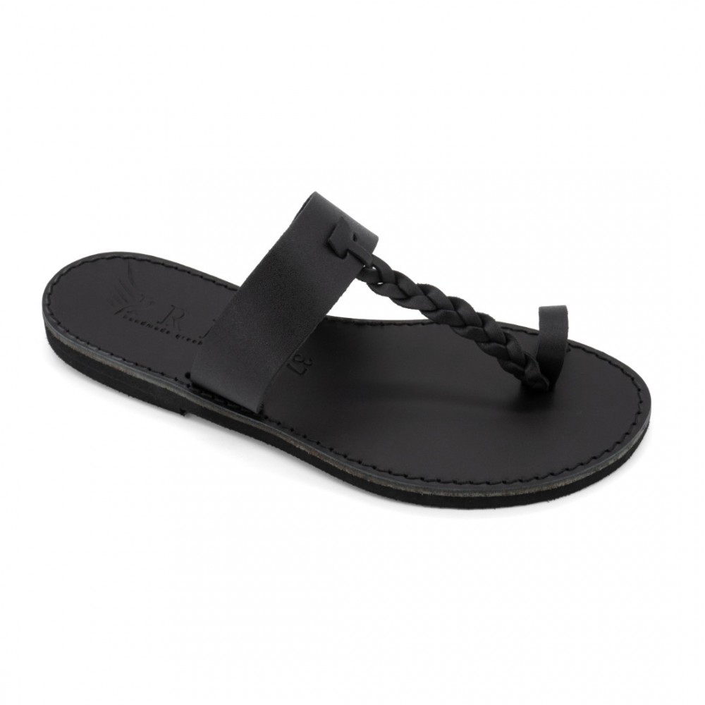 Women Leather Sandals Kouros & Iris 51, Black