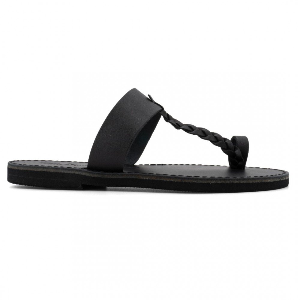 Women Leather Sandals Kouros & Iris 51, Black