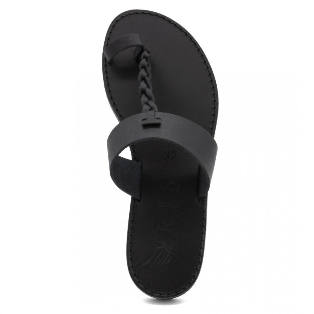 Women Leather Sandals Kouros & Iris 51, Black