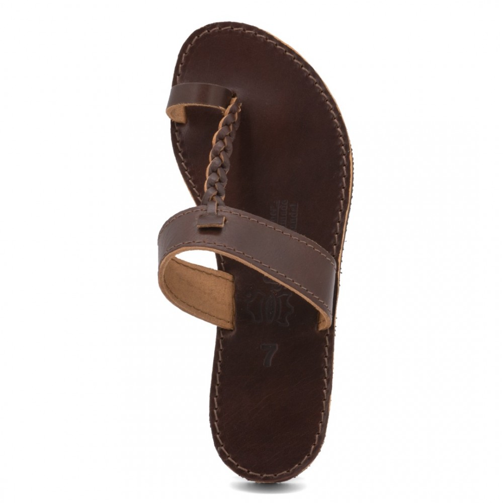 Women Leather Sandals Kouros & Iris 51, Brown Women Leather Sandals Kouros & Iris 51, Brown