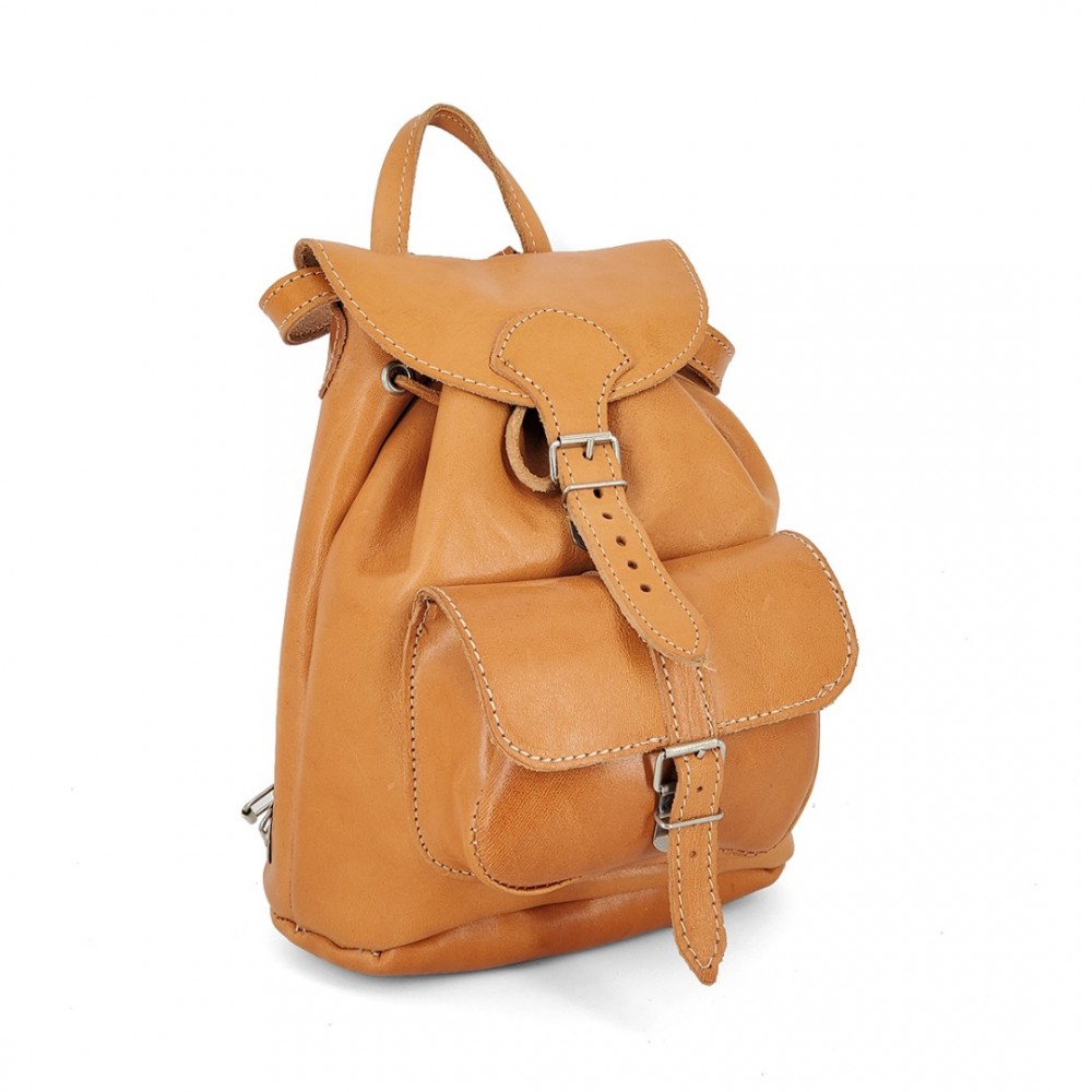 Leather Backpack Kouros 615, Natural