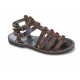 Women Leather Sandals Kouros 90, Brown Women Leather Sandals Kouros 90, Brown