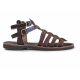 Women Leather Sandals Kouros 90, Brown Women Leather Sandals Kouros 90, Brown