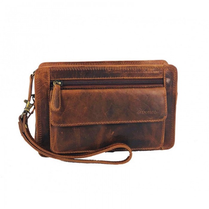 Leather Handbag Kouros P-25, Kara