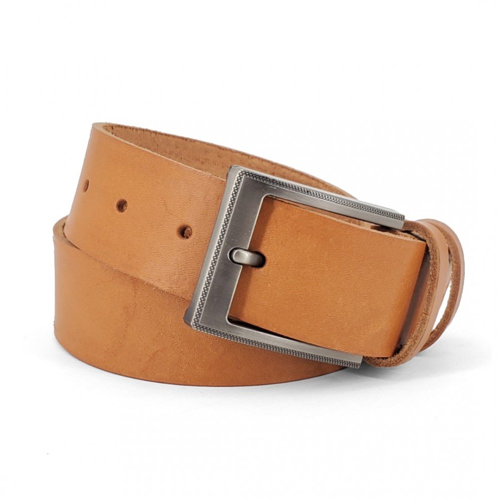 Leather Belt Kouros, Width 4,00cm, Natural