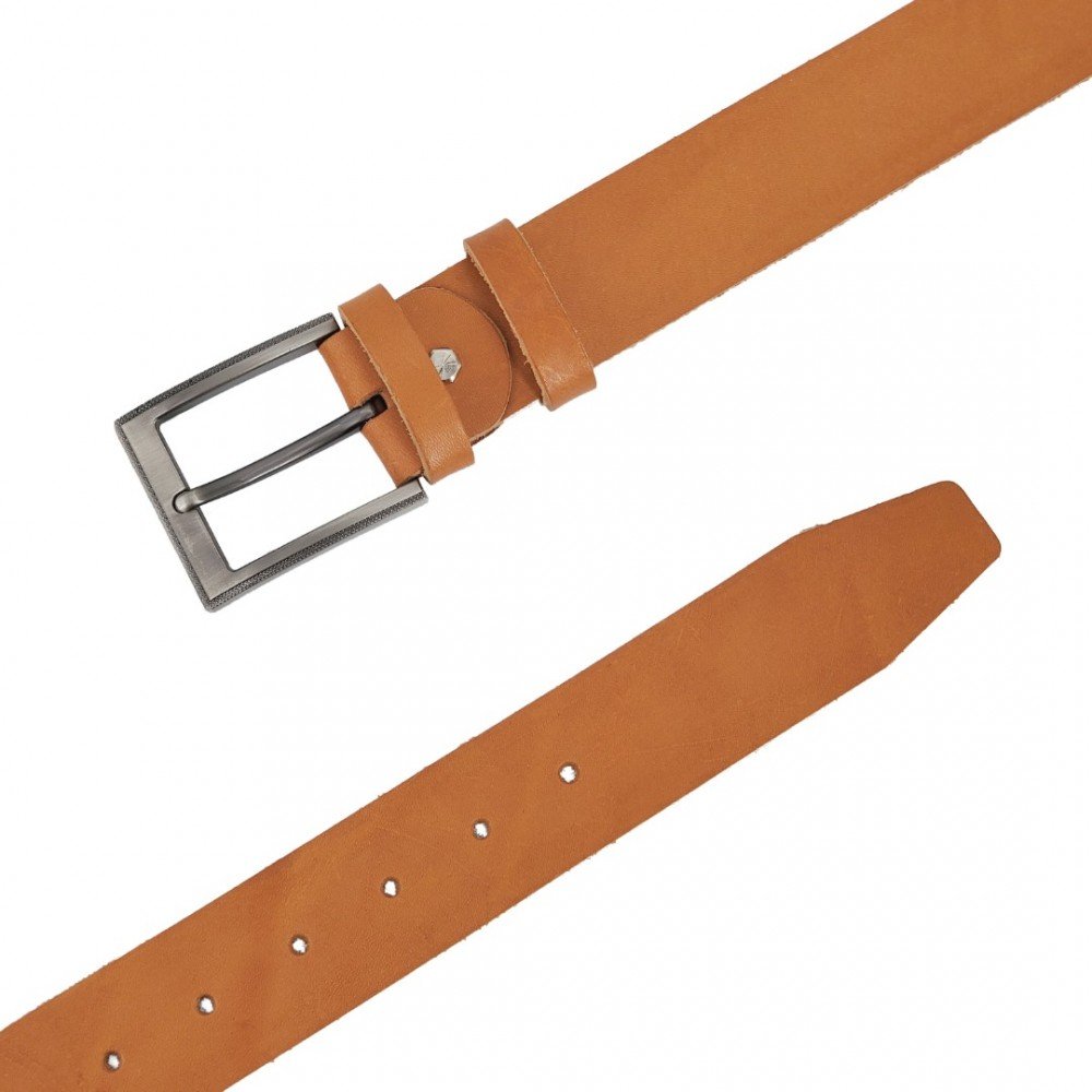 Leather Belt Kouros, Width 4,00cm, Natural