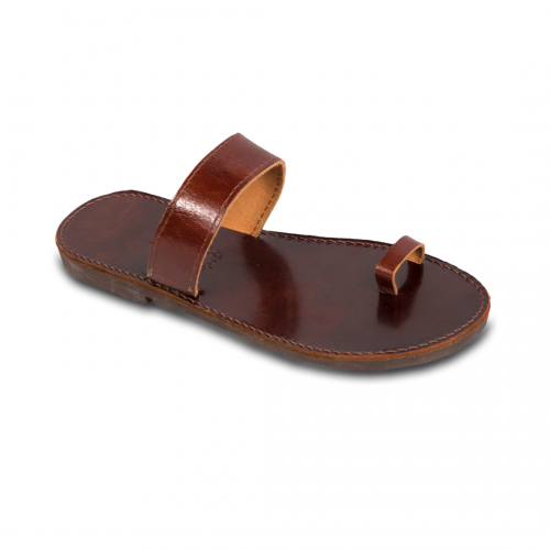 Men Leather Sandals Kouros 69, Brown display picture 3