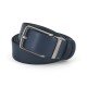 Double Sided Leather Belt Iris, Width 3,50cm, Blue/Black