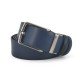 Double Sided Leather Belt Iris, Width 3,50cm, Blue/Black