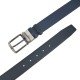 Double Sided Leather Belt Iris, Width 3,50cm, Blue/Black