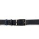 Double Sided Leather Belt Iris, Width 3,50cm, Blue/Black