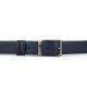 Double Sided Leather Belt Iris, Width 3,50cm, Blue/Black