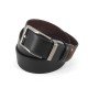 Double Sided Leather Belt Kouros, Width 3,50cm, Black/Brown