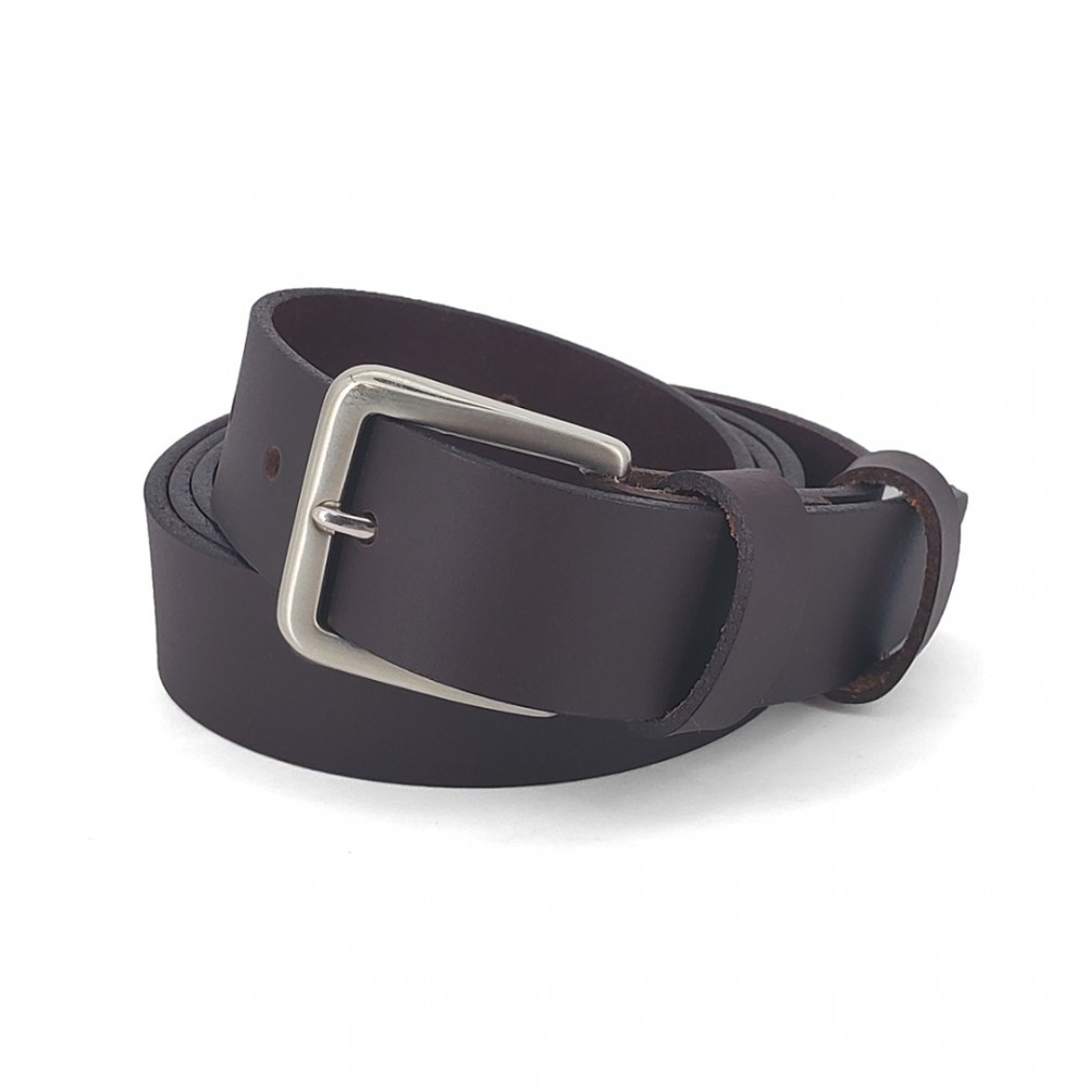 Leather Belt Kouros, Width 3,50cm, Brown
