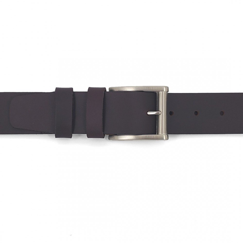 Leather Belt Kouros NS1002, Width 4,00cm, Brown