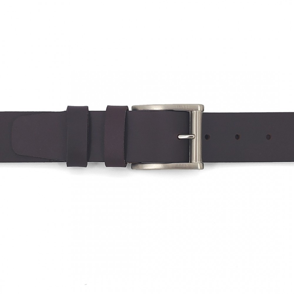 Leather Belt Kouros, Width 4,00cm, Brown