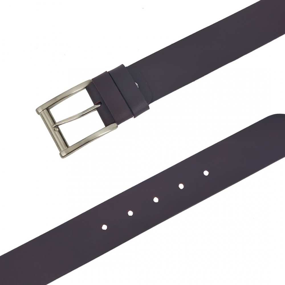 Leather Belt Kouros, Width 4,00cm, Brown