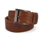 Leather Belt Kouros with Ancient Greek Print, Width 4,00cm, Brown