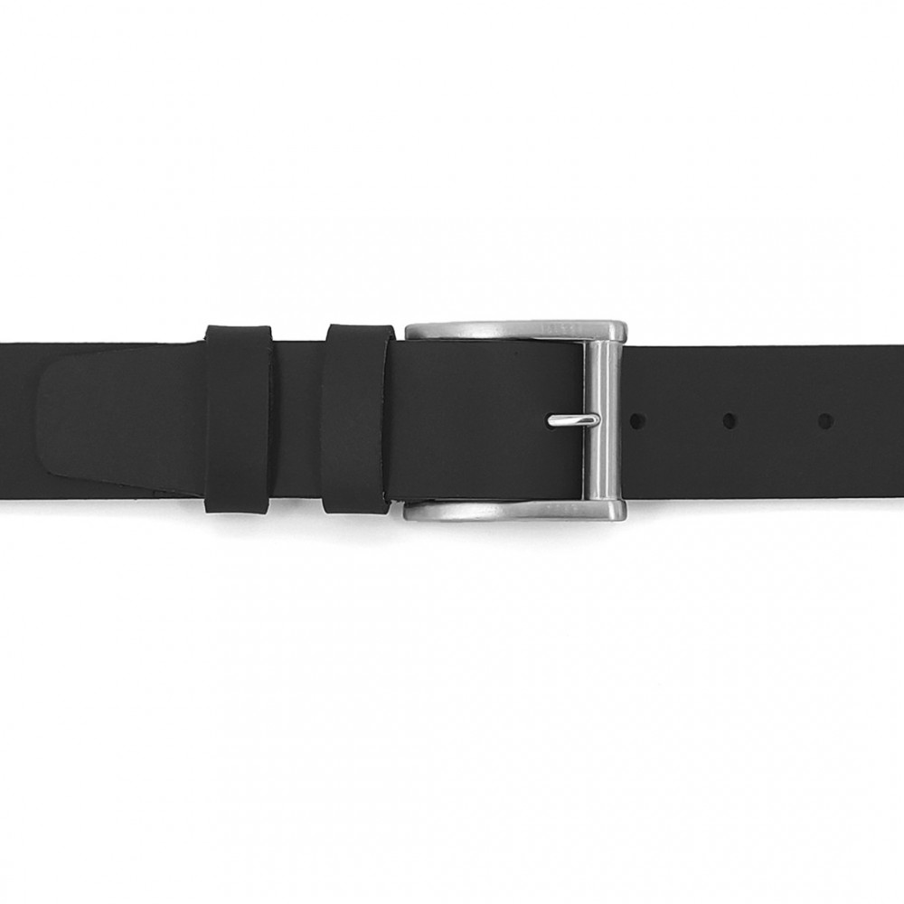 Leather Belt Kouros, Width 4,00cm, Black